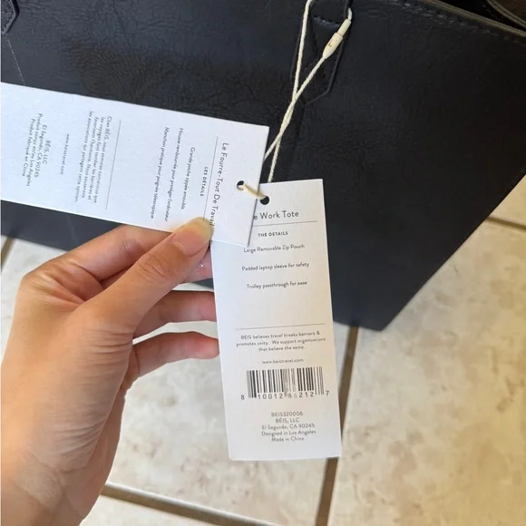 BEIS Black Work Tote - Picture 8 of 10